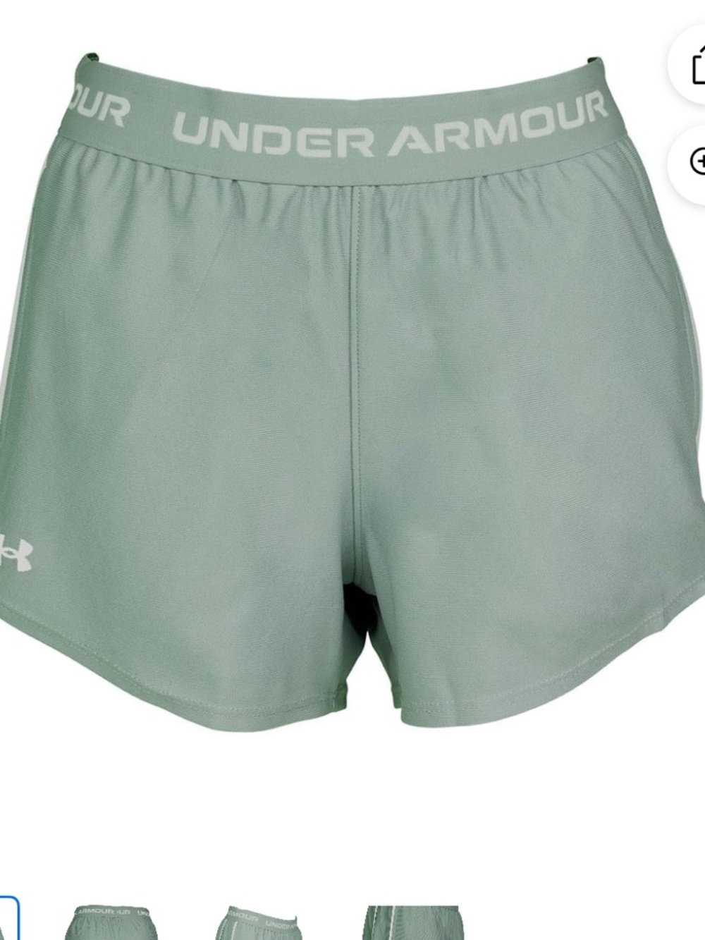Ladies under Armour shorts green color  pocket, New